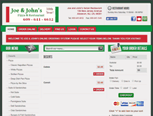 Tablet Screenshot of joeandjohnspizzaabsecon.com